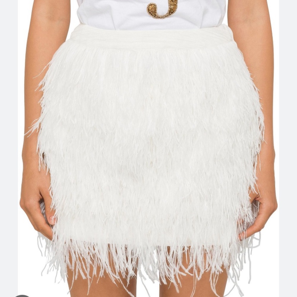 Aje Wattle Feather Skirt sz AU 6